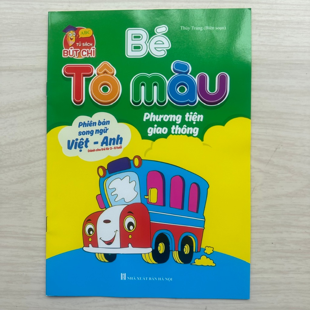 Sách Bé Tô Màu Phiên Bản Song Ngữ Việt Anh 3-6 Tuổi Nhiều Chủ Đề