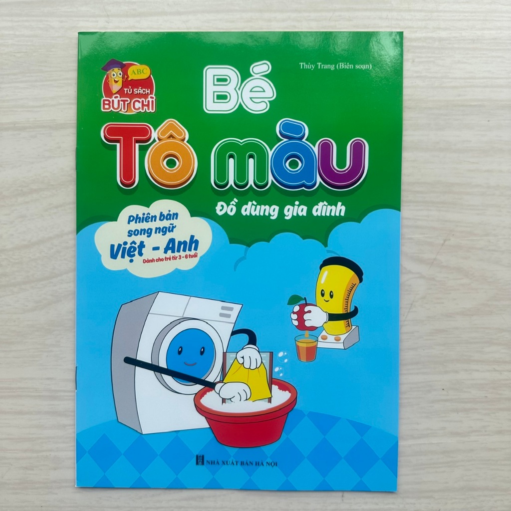 Sách Bé Tô Màu Phiên Bản Song Ngữ Việt Anh 3-6 Tuổi Nhiều Chủ Đề