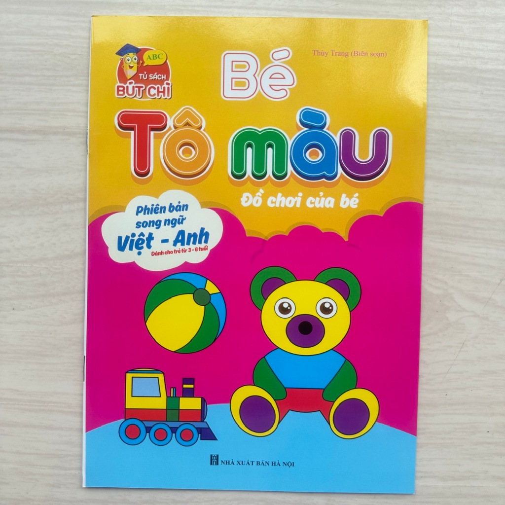 Sách Bé Tô Màu Phiên Bản Song Ngữ Việt Anh 3-6 Tuổi Nhiều Chủ Đề