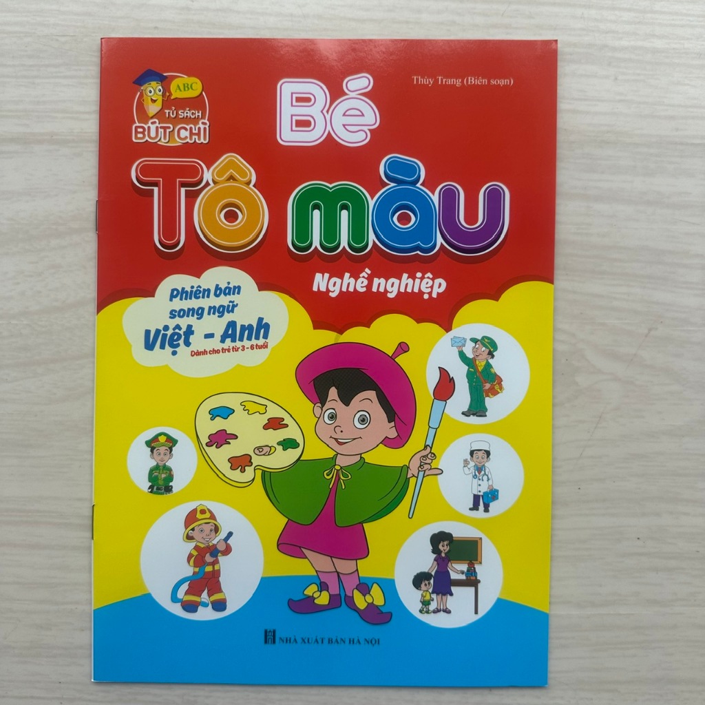 Sách Bé Tô Màu Phiên Bản Song Ngữ Việt Anh 3-6 Tuổi Nhiều Chủ Đề