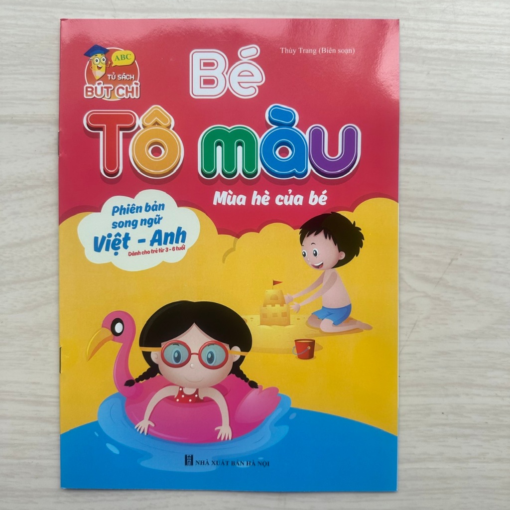 Sách Bé Tô Màu Phiên Bản Song Ngữ Việt Anh 3-6 Tuổi Nhiều Chủ Đề