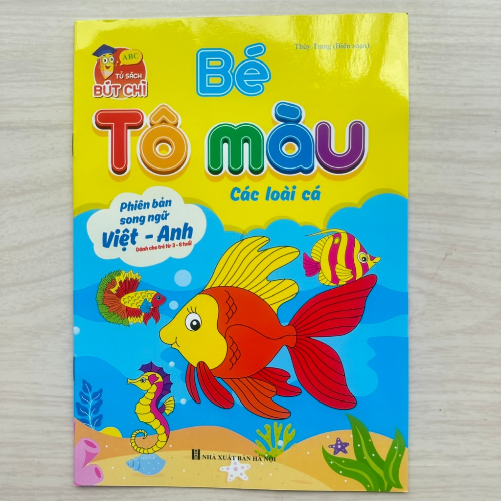 Sách Bé Tô Màu Phiên Bản Song Ngữ Việt Anh 3-6 Tuổi Nhiều Chủ Đề