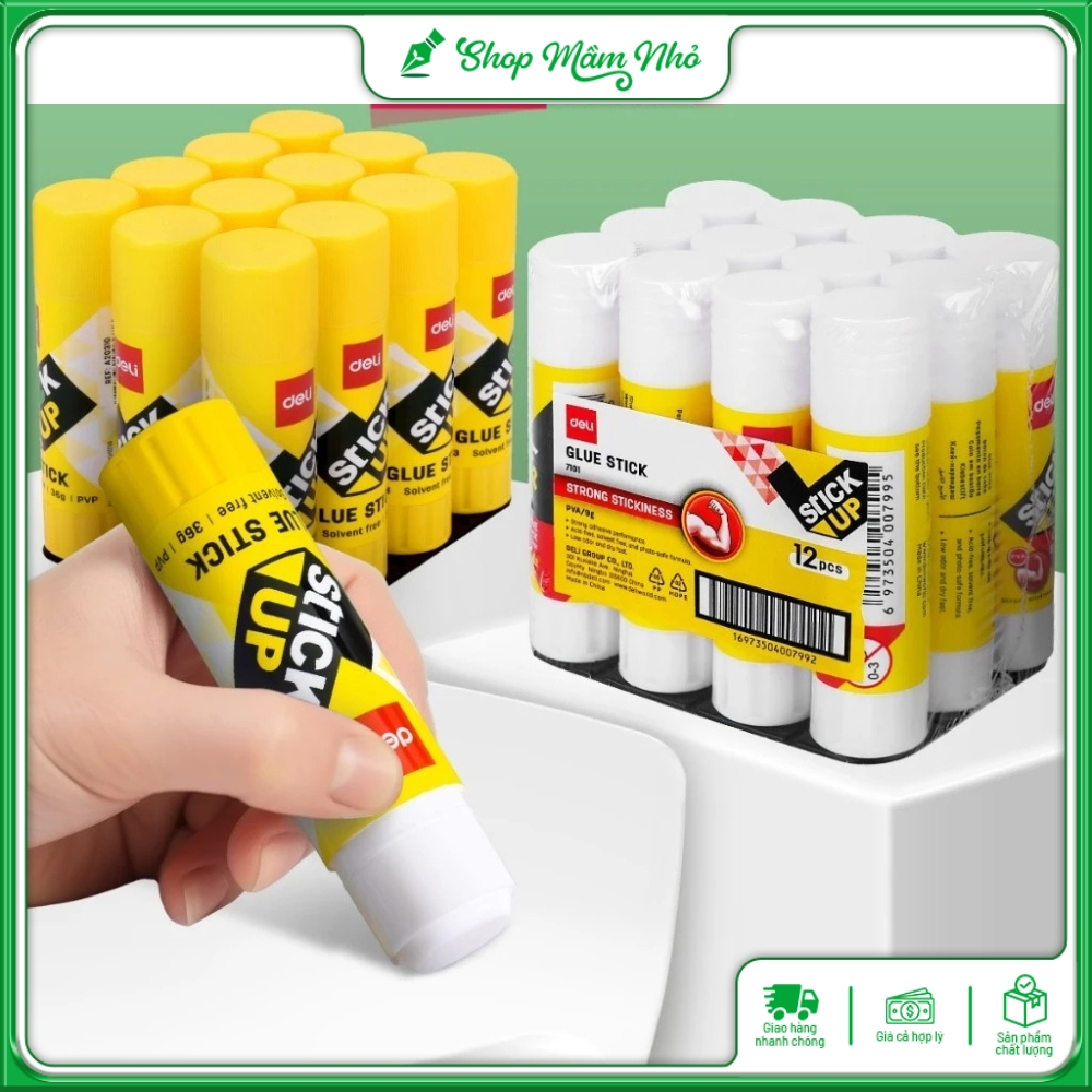 Hồ khô keo dán giấy học sinh A212-VN - 8g khô nhanh siêu dính - hàng chính hãng