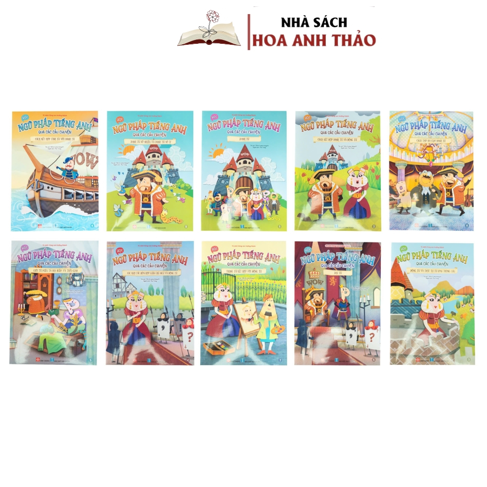 Combo 10 quyển Học ngữ pháp tiếng anh qua các câu chuyện