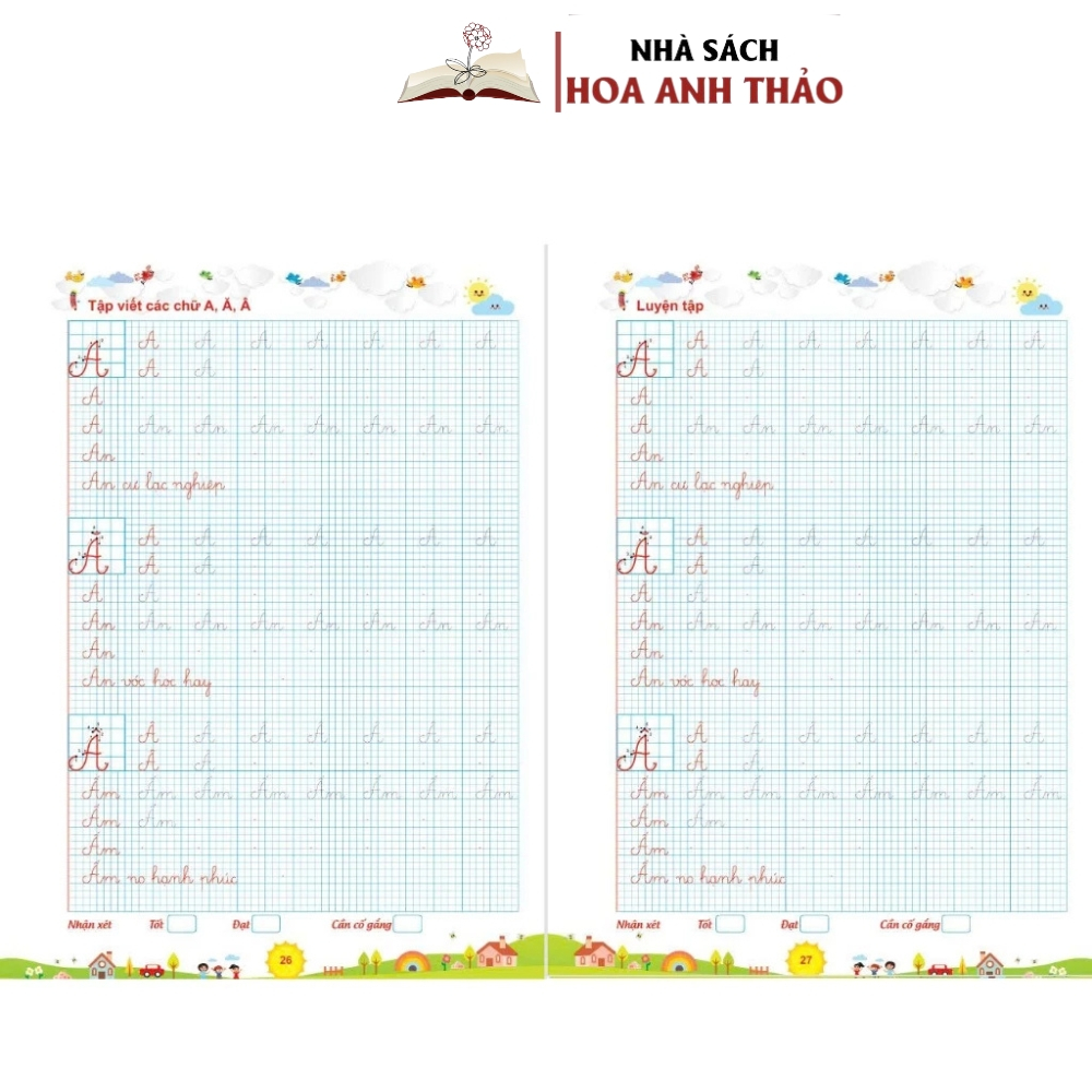 Sách - Vở rèn chữ cỡ nhỏ - Luyện chữ cỡ nhỏ chuẩn 3/4 li cho học sinh tiểu học và người yêu chữ