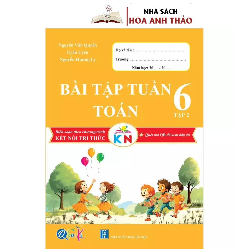 Sách - Bài tập tuần và đề kiểm tra toán lớp 6 tập 1, tập 2 kết nối tri thức