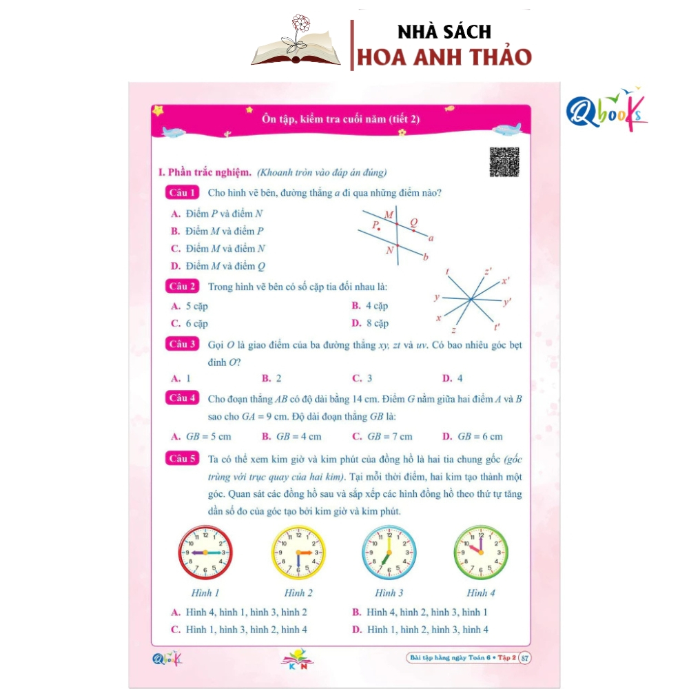 Sách - Bài tập hàng ngày toán lớp 6 tập 1, tập 2 kết nối tri thức -