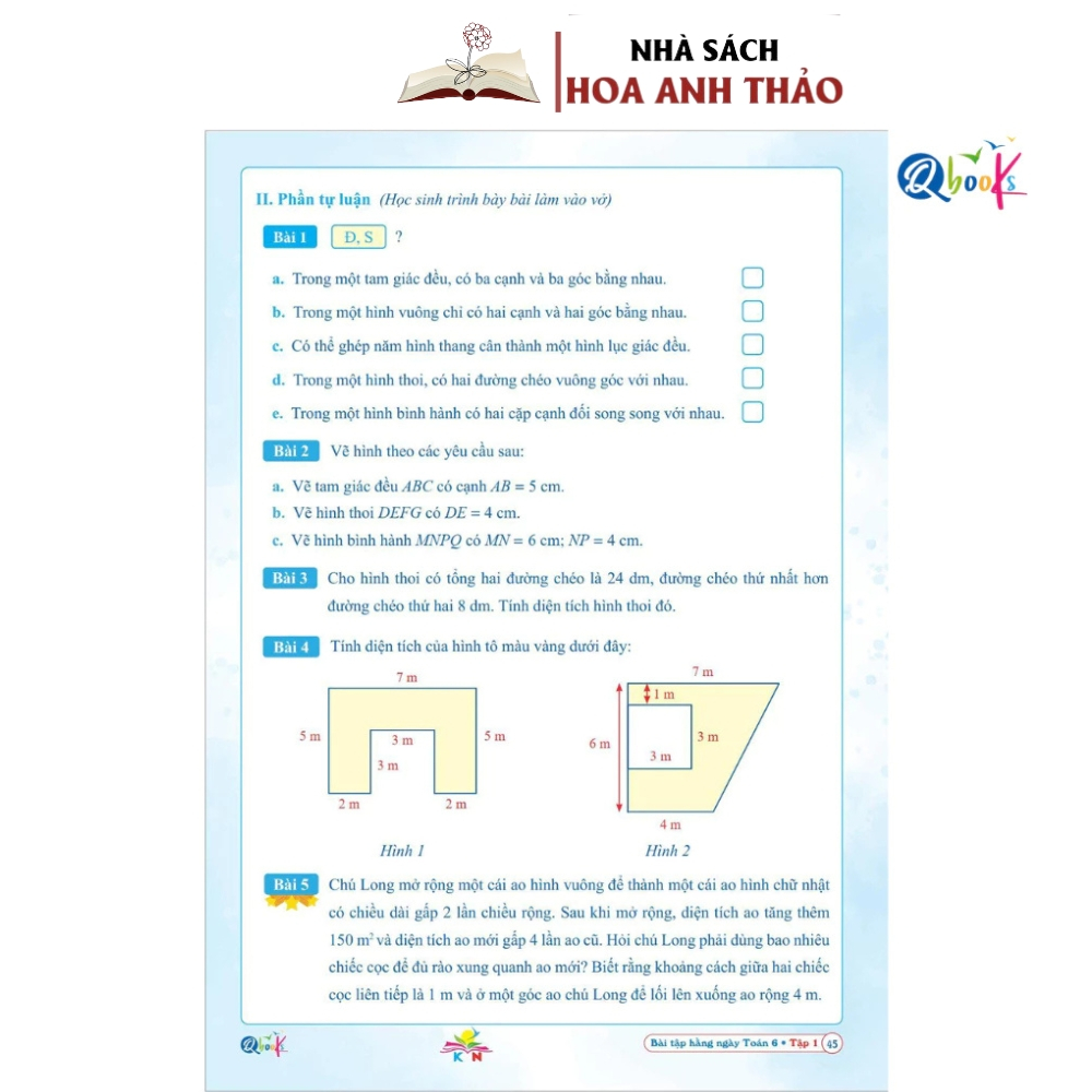 Sách - Bài tập hàng ngày toán lớp 6 tập 1, tập 2 kết nối tri thức -