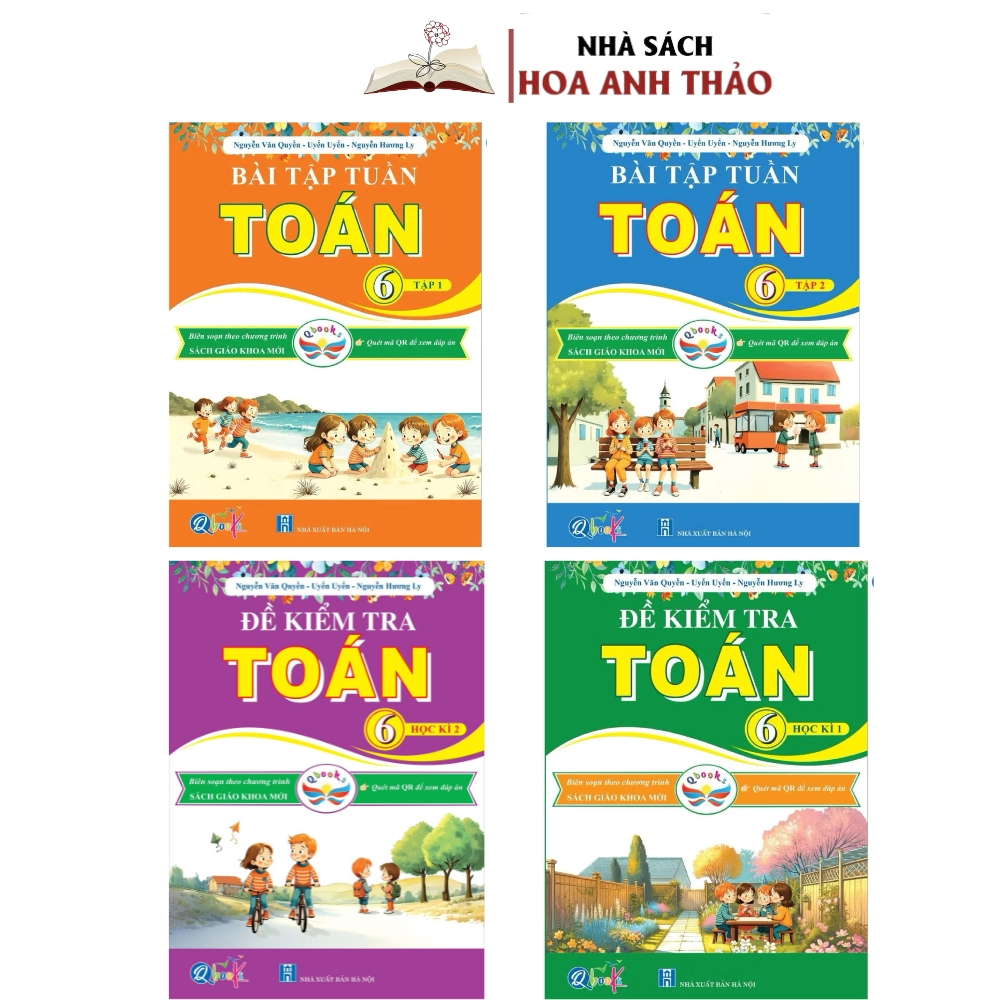 Sách - Bài tập tuần và đề kiểm tra toán lớp 6 tập 1, tập 2 - Cánh diều