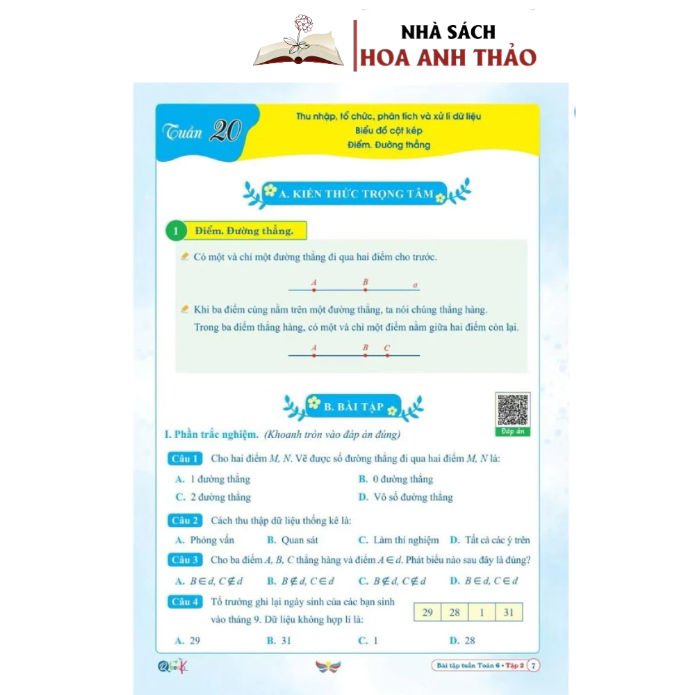 Sách - Bài tập tuần và đề kiểm tra toán lớp 6 tập 1, tập 2 - Cánh diều