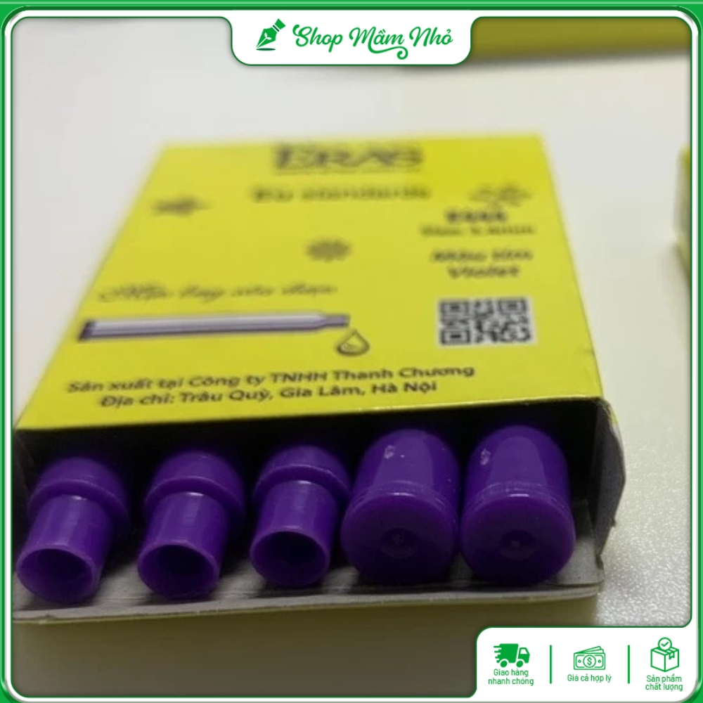 Vỉ 5 ống mực tẩy xoá Eras E444 đầu cắm 3.4mm dùng cho các loại bút máy xoá có gắn đầu tẩy - Hàng chính hãng