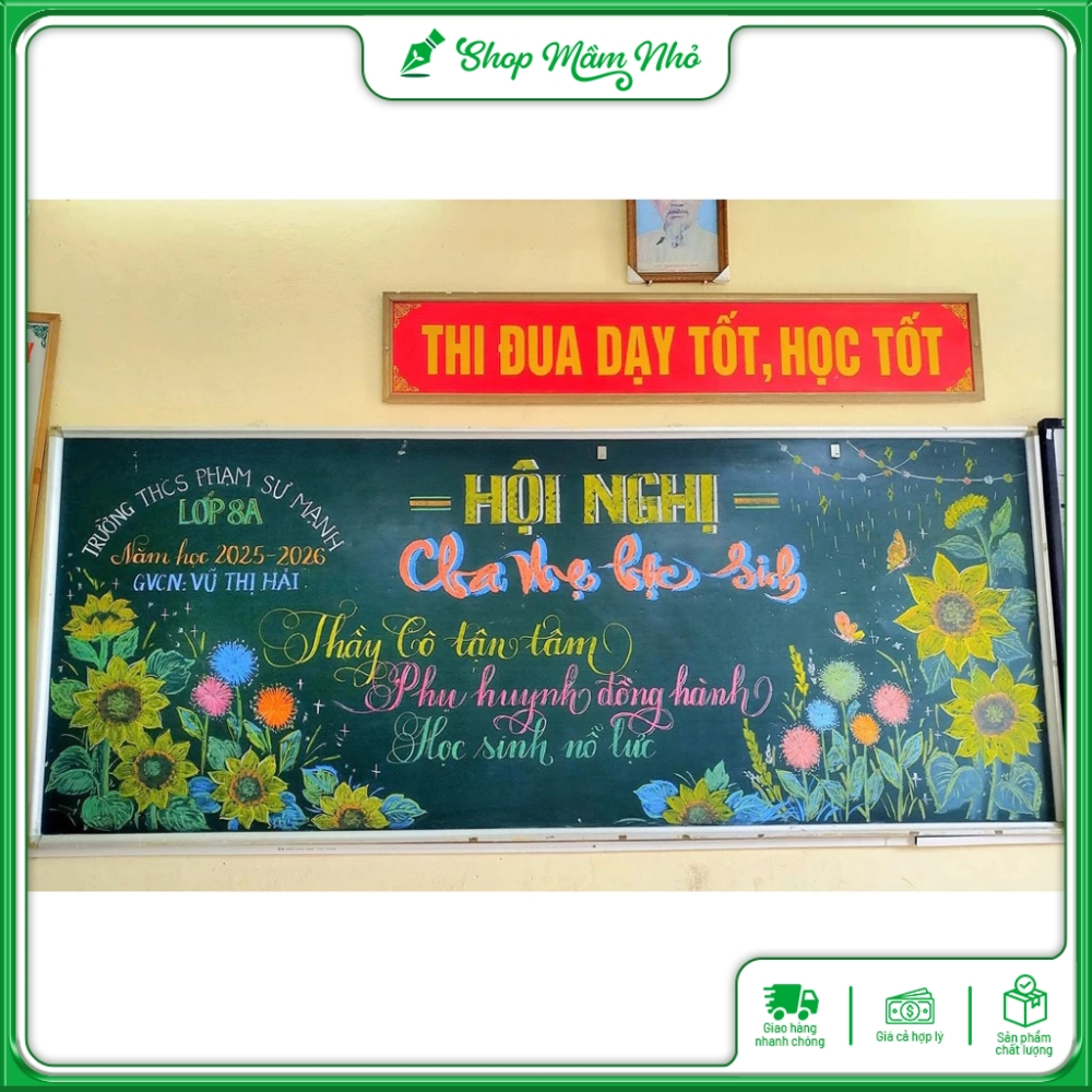 Phấn lục giác 19 màu 84 viên cao cấp, có xốp cố định - phấn dùng vẽ trang trí bảng, màu sắc tươi, rõ nét, ít bụi.