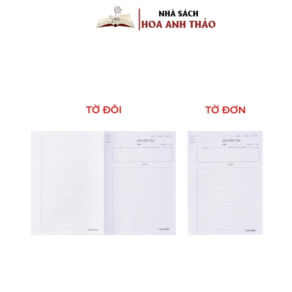 Giấy kiểm tra dòng kẻ ngang Mix Classmate CL-TP304Giấy kiểm tra dòng kẻ ngang Mix Classmate CL-TP304 in hình thí nghiệm, dòng kẻ rõ ràng, bề mặt giấy láng mịn