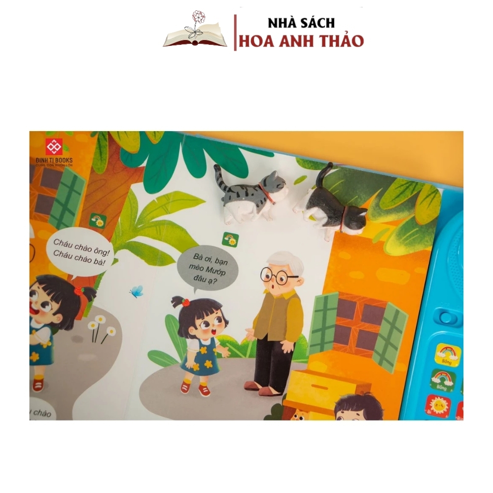 Sách âm thanh - Bé học nói phiên bản đặc biệt với 30 nút bấm - Dành cho trẻ từ 0-6 tuổi - Đinh tị Books