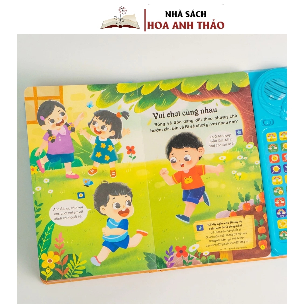 Sách âm thanh - Bé học nói phiên bản đặc biệt với 30 nút bấm - Dành cho trẻ từ 0-6 tuổi - Đinh tị Books