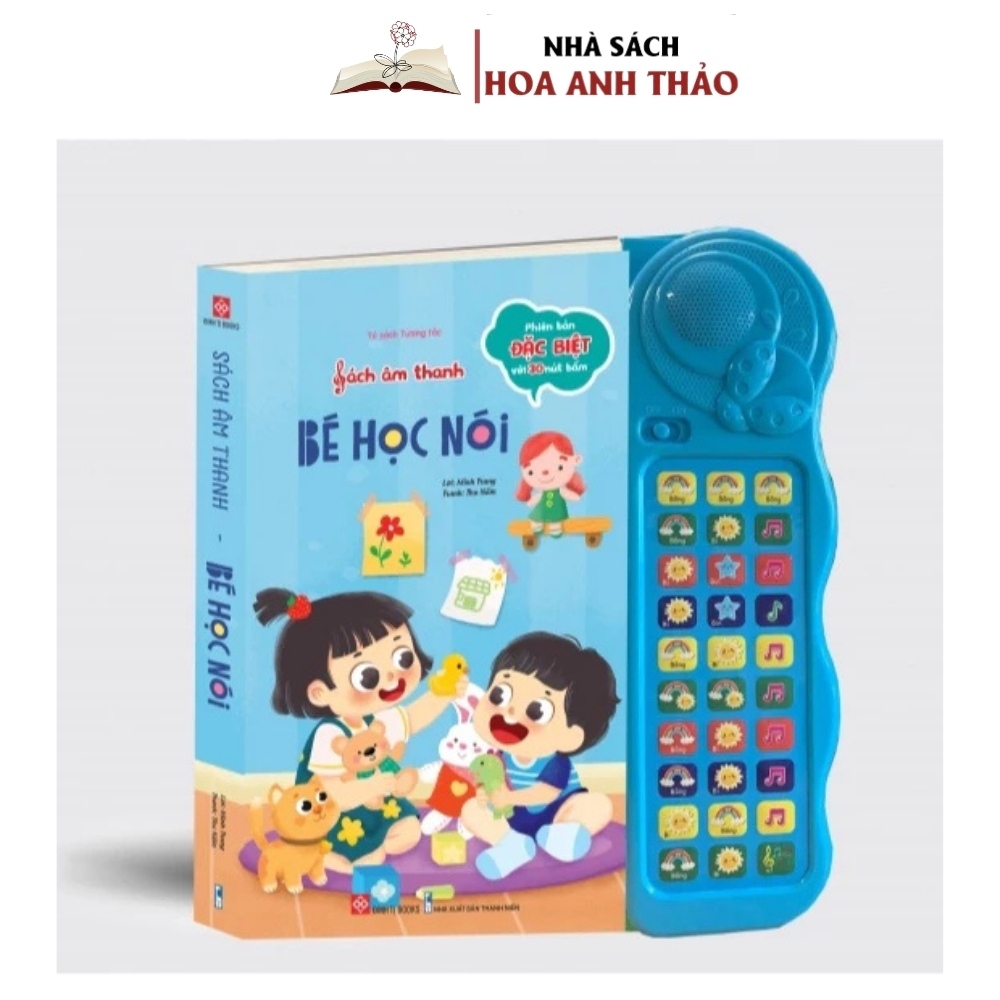 Sách âm thanh - Bé học nói phiên bản đặc biệt với 30 nút bấm - Dành cho trẻ từ 0-6 tuổi - Đinh tị Books