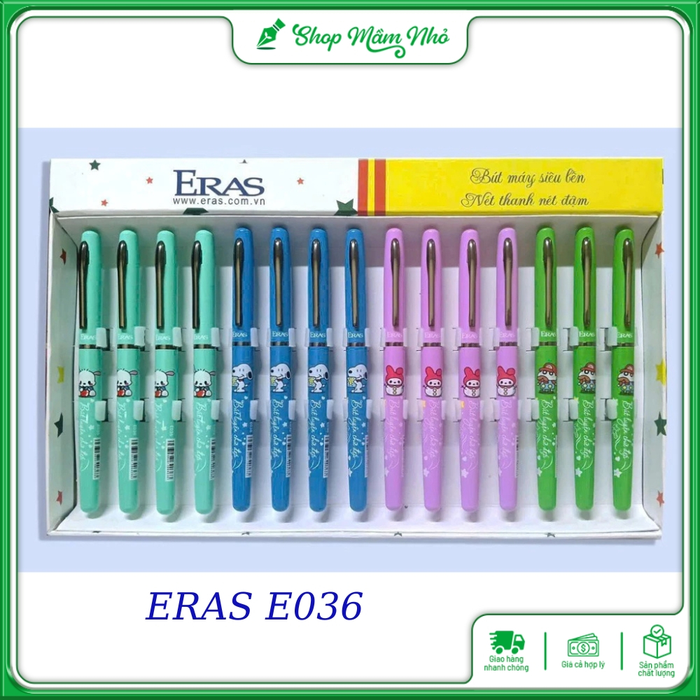 Bút máy Eras E036 - Ngòi mài, viết êm không gai - Bút luyện chữ đẹp dùng cho học sinh tiểu học và người yêu chữ