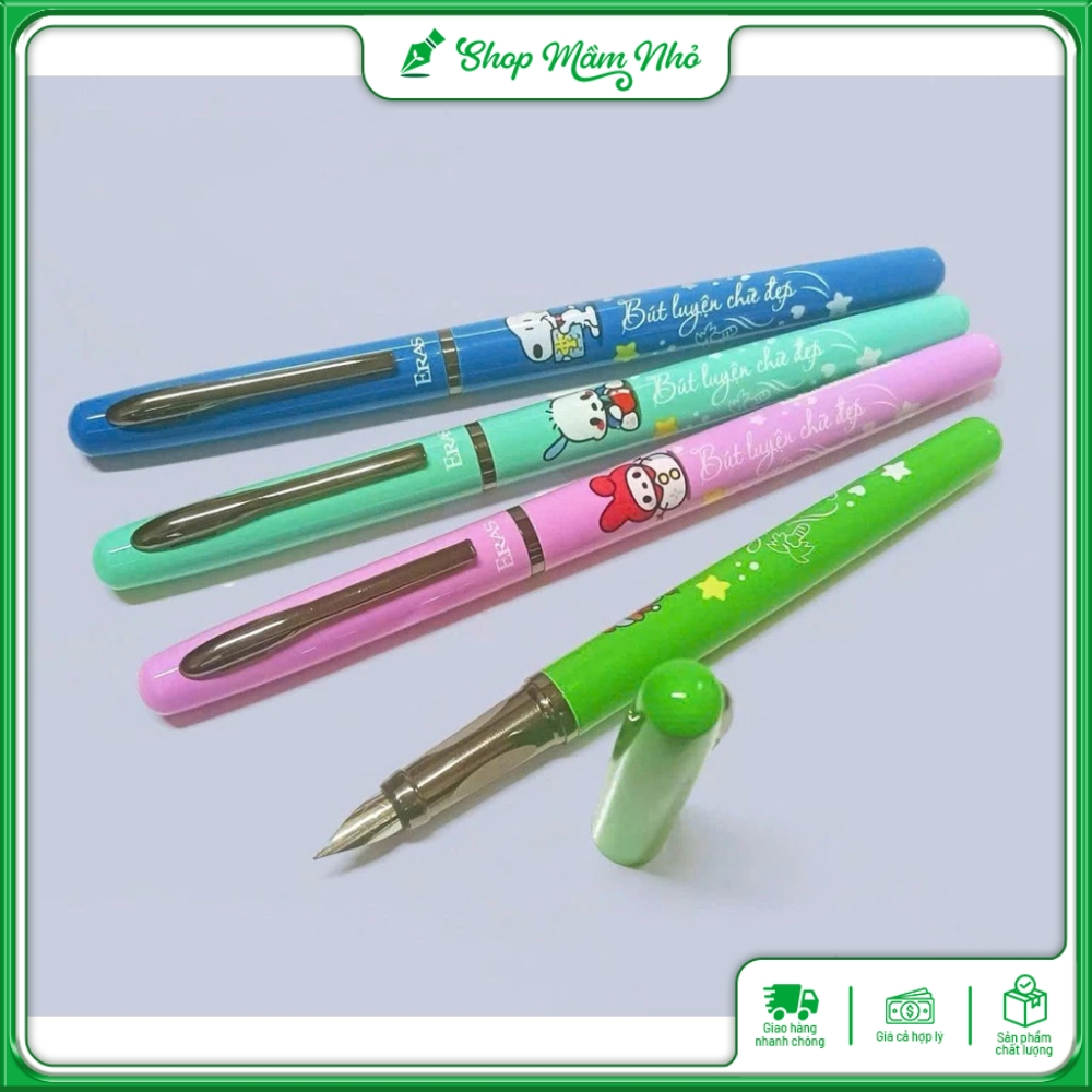 Bút máy Eras E036 - Ngòi mài, viết êm không gai - Bút luyện chữ đẹp dùng cho học sinh tiểu học và người yêu chữ