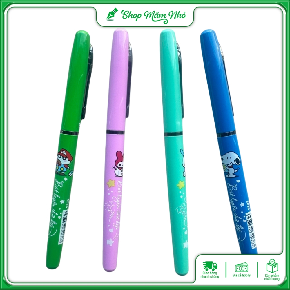 Bút máy Eras E036 - Ngòi mài, viết êm không gai - Bút luyện chữ đẹp dùng cho học sinh tiểu học và người yêu chữ