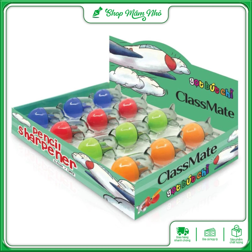 Gọt bút chì classmate CL-PS204 hình máy bay làm bằng kim loại không rỉ, sử dụng cho các loại chì gỗ