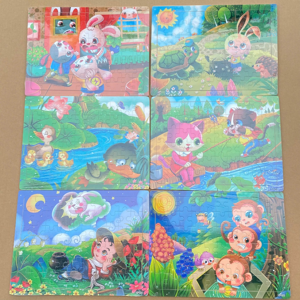 Tranh ghép hình bằng gỗ cho bé 60 mảnh - Đồ chơi ghép gỗ PUZZLE - Bộ xếp gỗ
