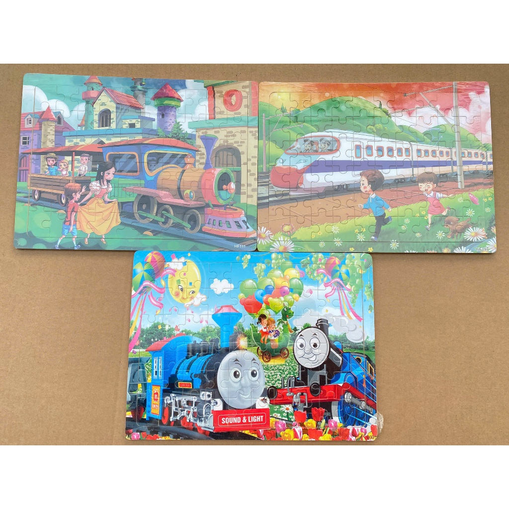 Tranh ghép hình bằng gỗ cho bé 60 mảnh - Đồ chơi ghép gỗ PUZZLE - Bộ xếp gỗ