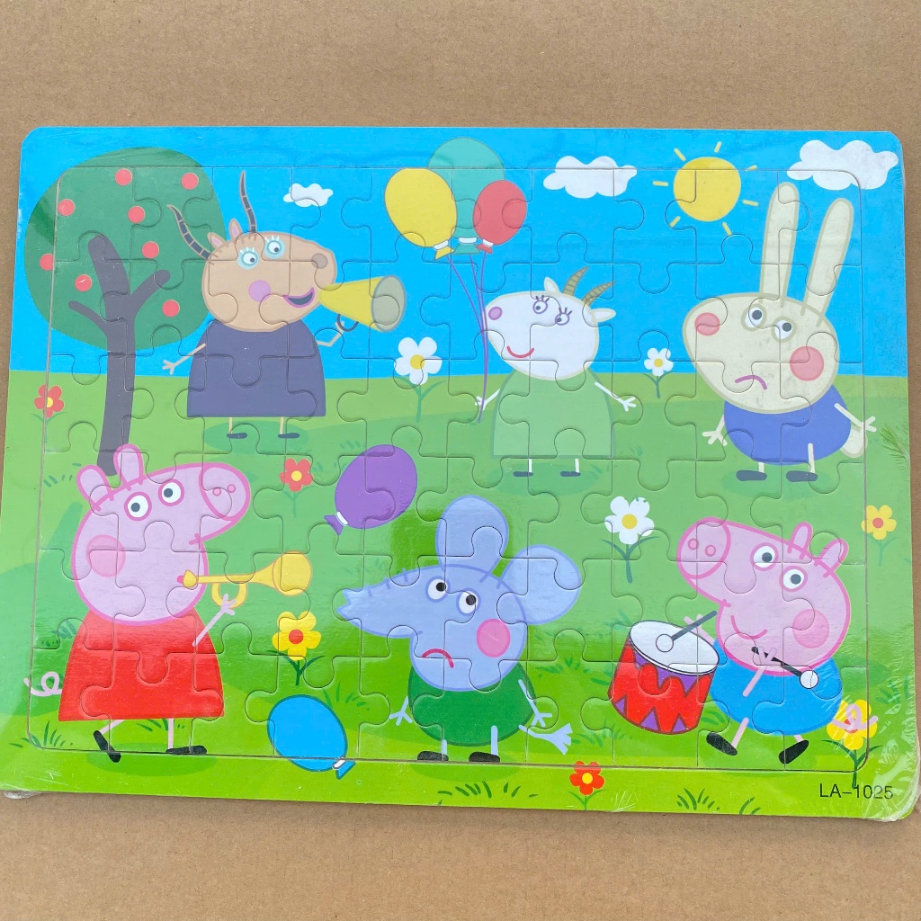 Tranh ghép hình bằng gỗ cho bé 60 mảnh - Đồ chơi ghép gỗ PUZZLE - Bộ xếp gỗ