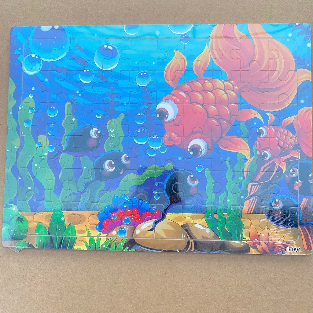 Tranh ghép hình bằng gỗ cho bé 60 mảnh - Đồ chơi ghép gỗ PUZZLE - Bộ xếp gỗ