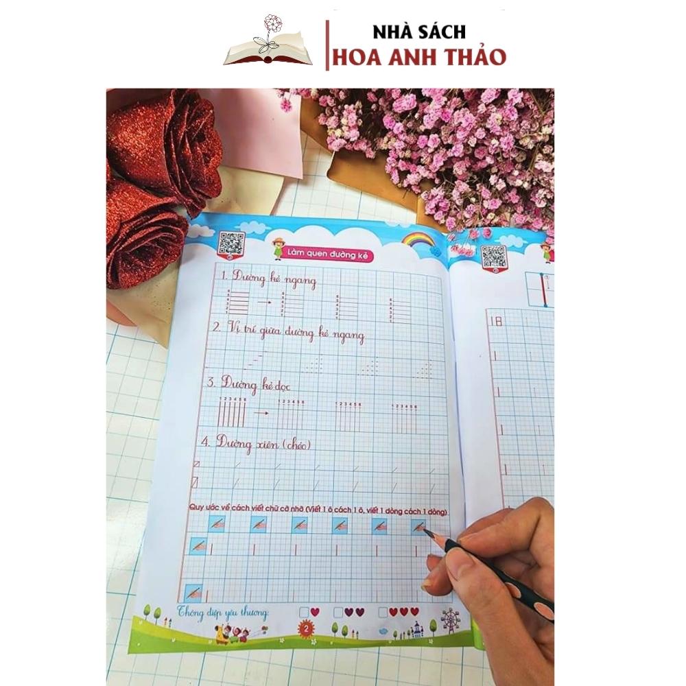 Bộ Vở Hành Trang 4 quyển Dành Cho Bé Vào Lớp 1 Luyện Đọc Luyện Viết Toán Tư Duy