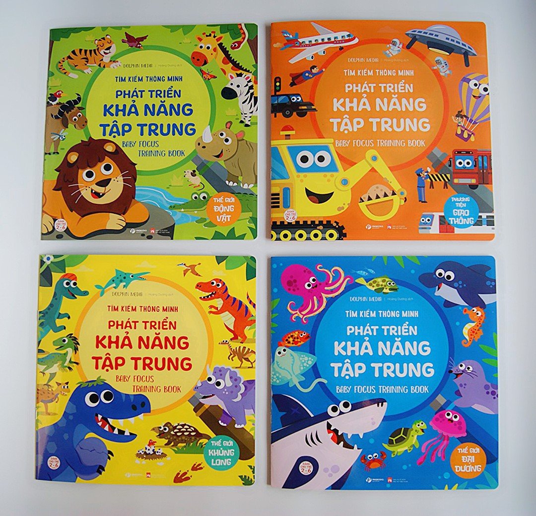 Combo 4 quyển Tìm kiếm thông minh phát triển khả năng tập trung tư duy liên tưởng cho bé bộ