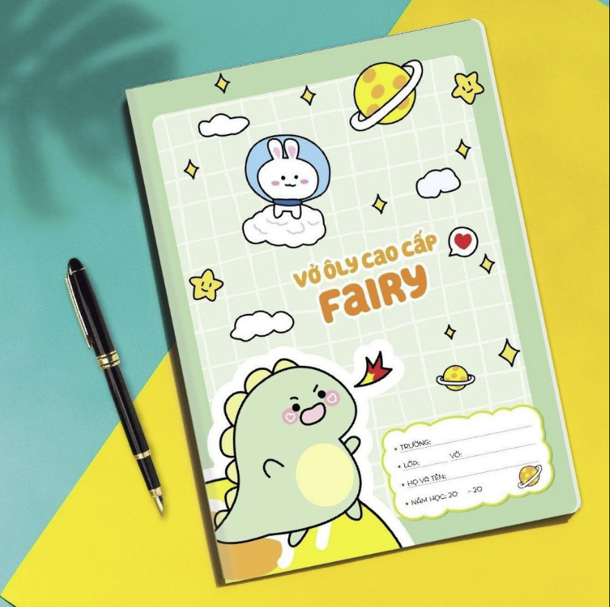 Set 5 Vở 4 Ôly Fairy 48 Trang Hải Tiến Định Lượng 100gms ( MS : 1862 )