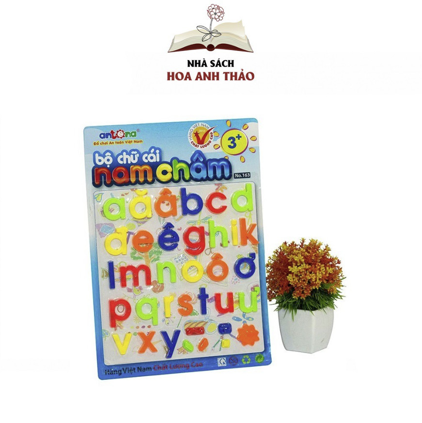 Combo Đồ chơi Bảng nam châm Antona: Bé làm quen với chữ số hình học và vỉ chữ cái