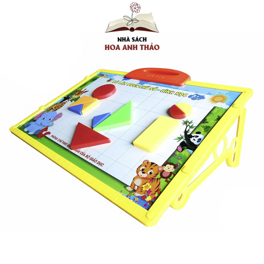 Combo Đồ chơi Bảng nam châm Antona: Bé làm quen với chữ số hình học và vỉ chữ cái