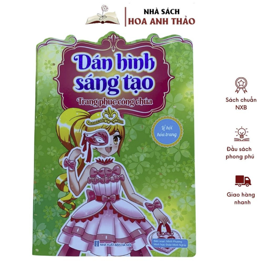 Combo 6 Sách Dán Hình Sáng Tạo Trang Phục Công Chúa Cho Bé Gái