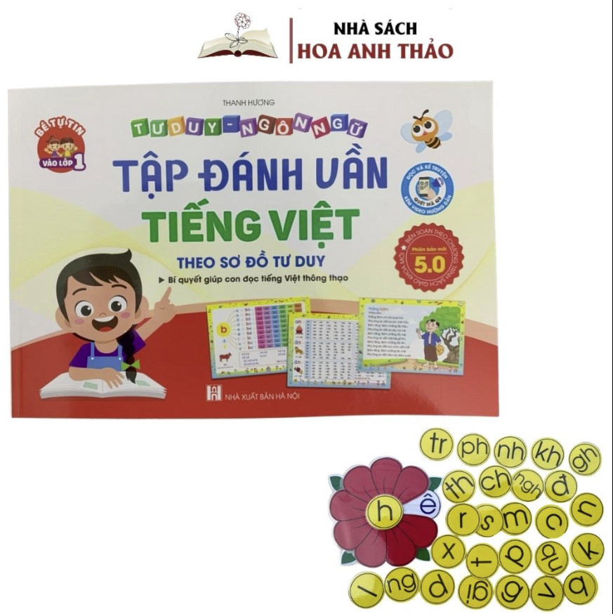Combo Tập Đánh Vần Tiếng Việt 5.0 Và Bộ Hoa Xoay Học Chữ Cái Ghép Vần