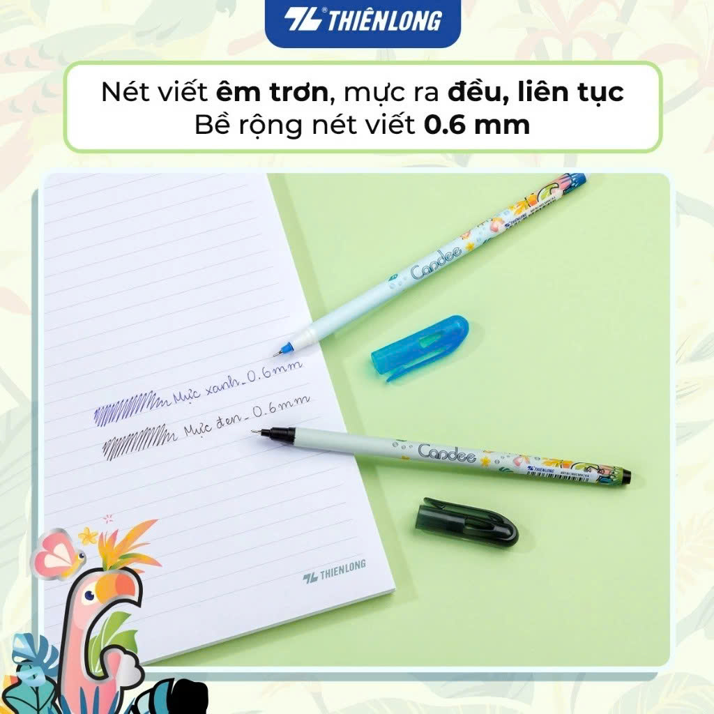 Bút Bi- Bút Nến Thiên Long TL-019 Ngì 0.6mm, Nét Viết Trơn, Êm Tay