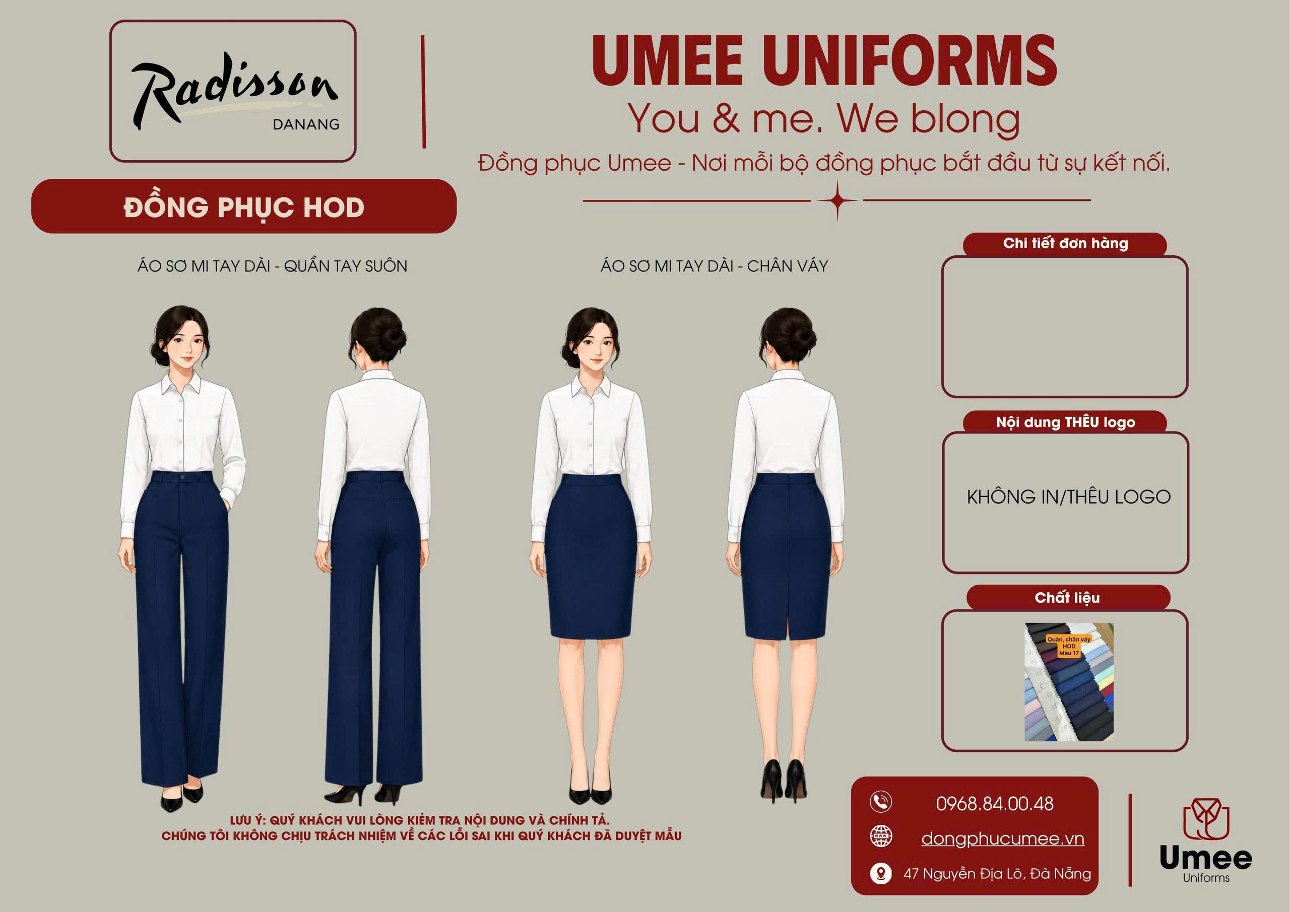 Đồng Phục Văn Phòng Khách Sạn - Thiết Kế Cho Radisson Đà Nẵng | Umee Uniforms