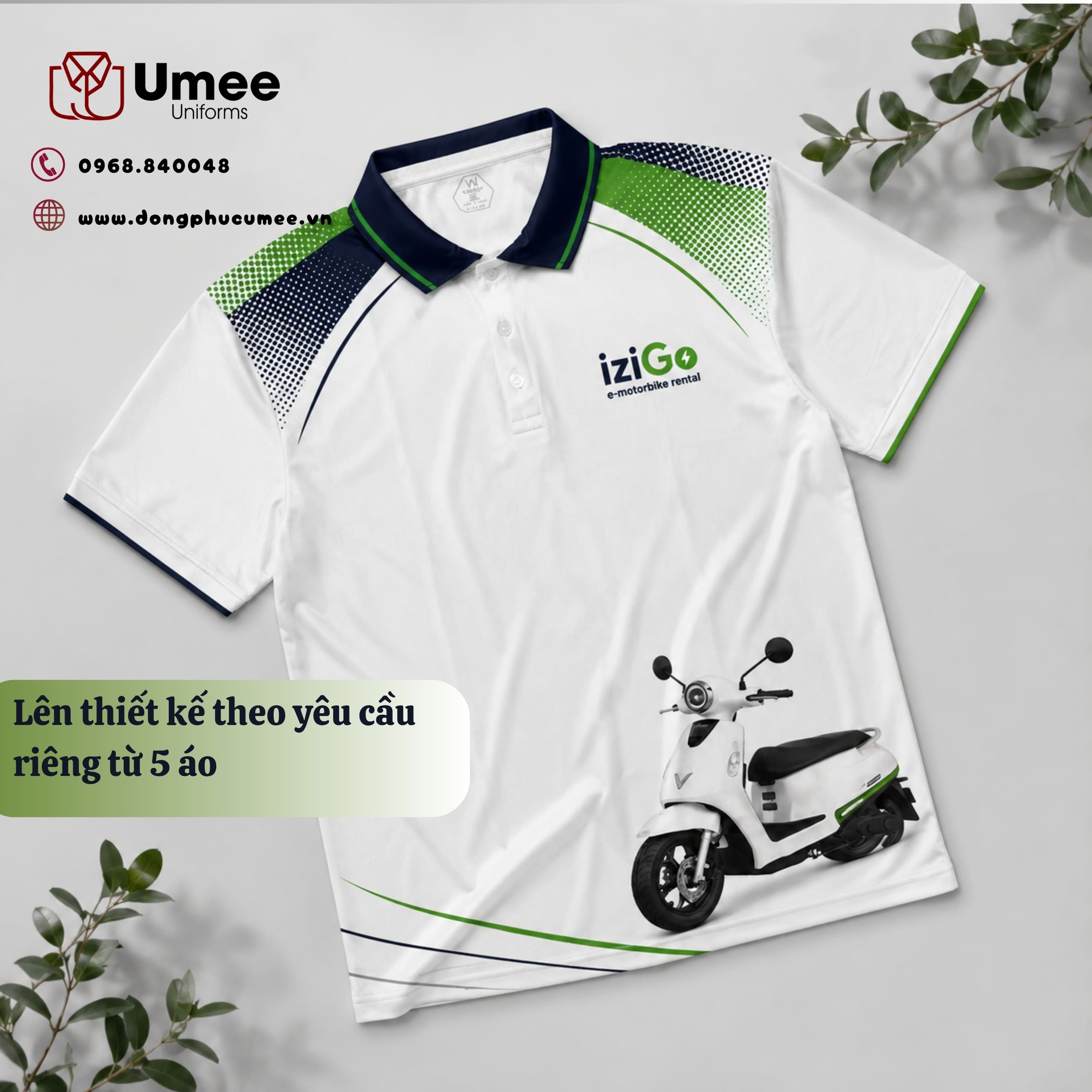 Đồng Phục Áo Polo Doanh Nghiệp Cho Thuê Xe - In Họa Tiết | Umee Uniform