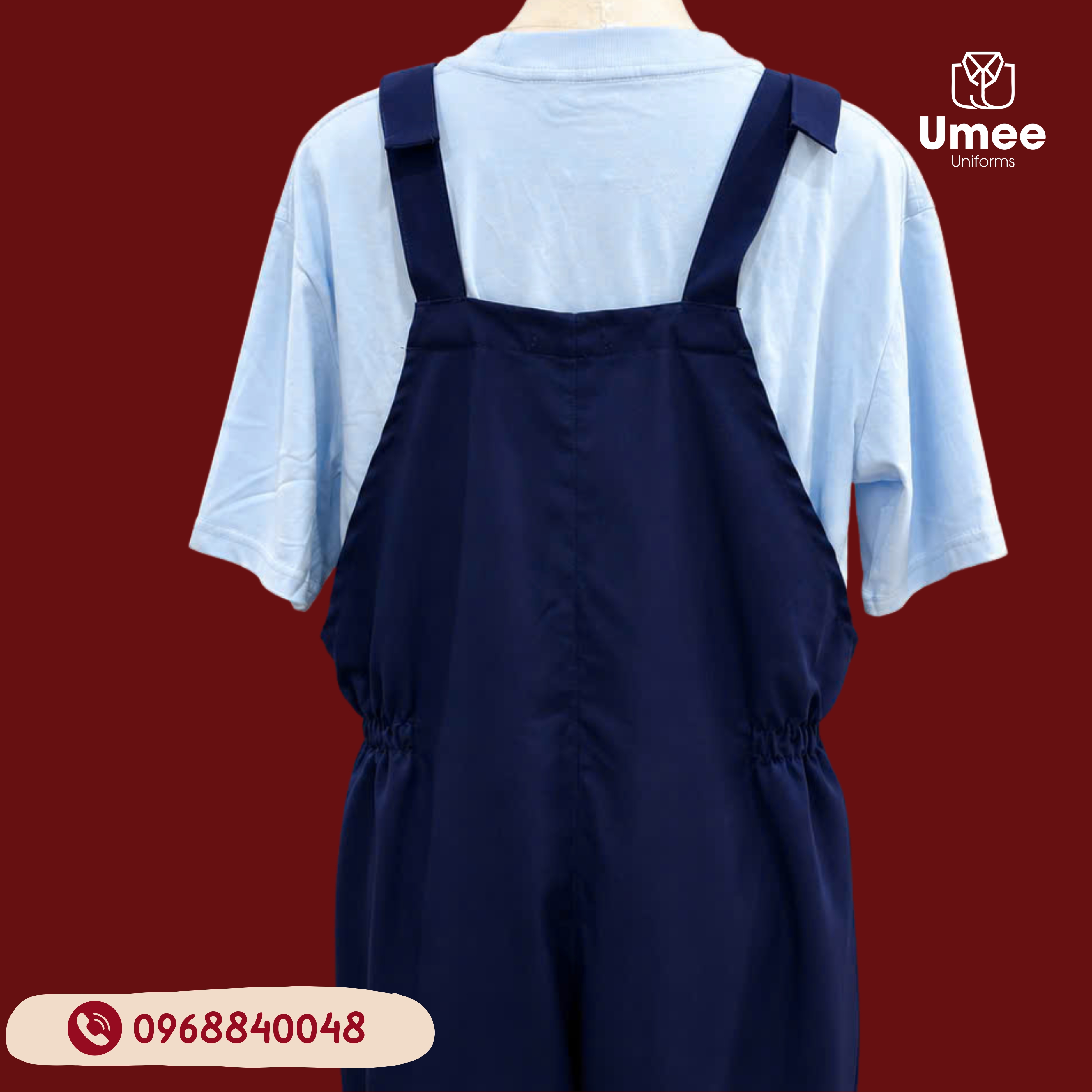Yếm Xanh Navy Đồng Phục Quán Kem - Cây Kem Nhà Lim | Umee Uniforms