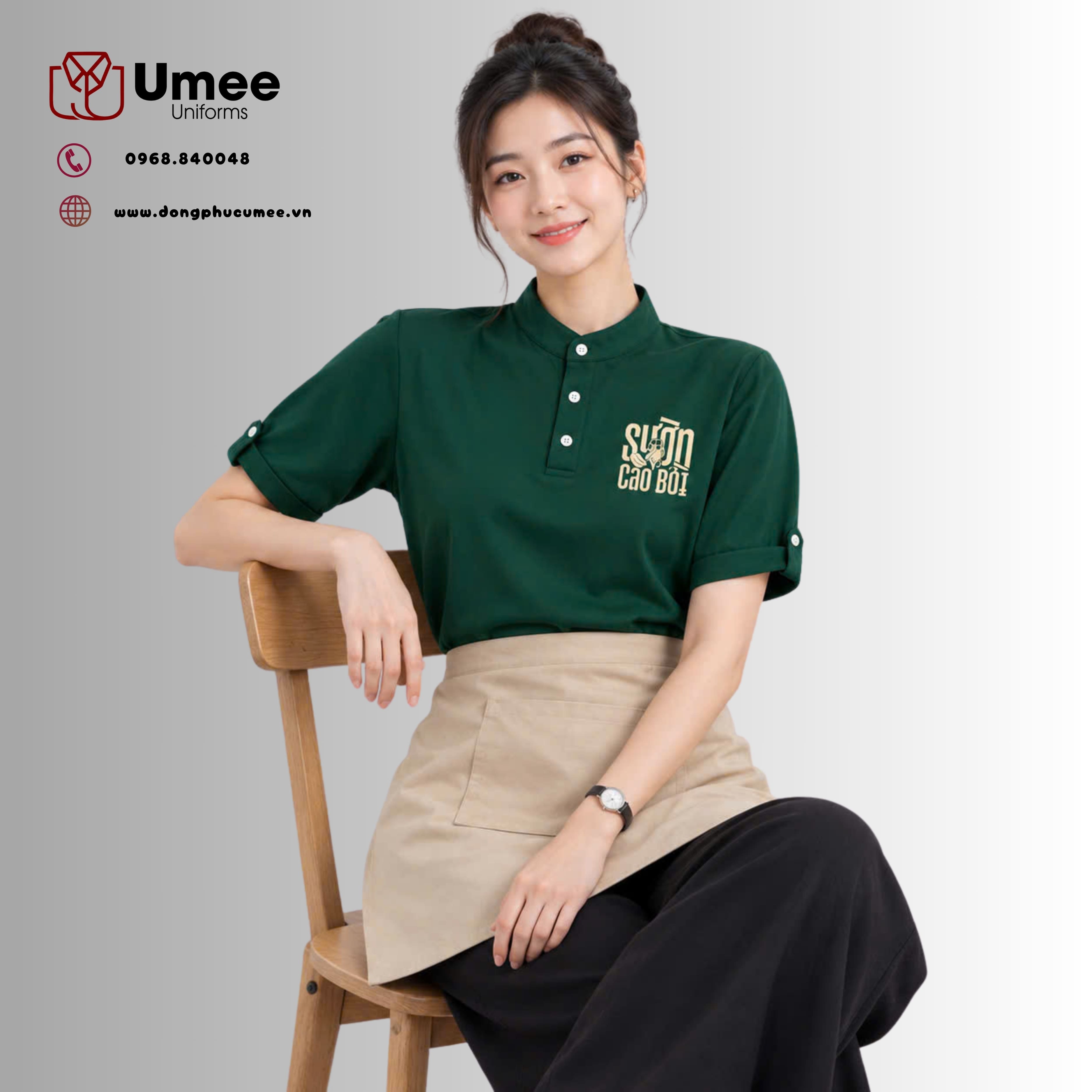 Đồng Phục Quán Nướng BBQ - Áo Polo Cổ Trụ | Umee Uniforms