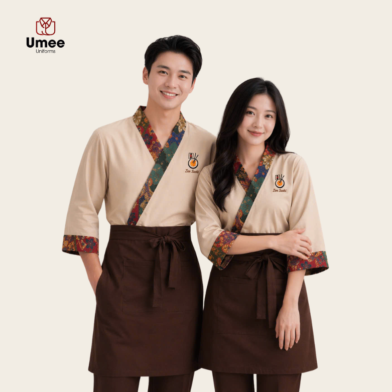 Đồng Phục Nhà Hàng Nhật Kimono Zen Sushi - May Theo Yêu Cầu Tại Đà Nẵng