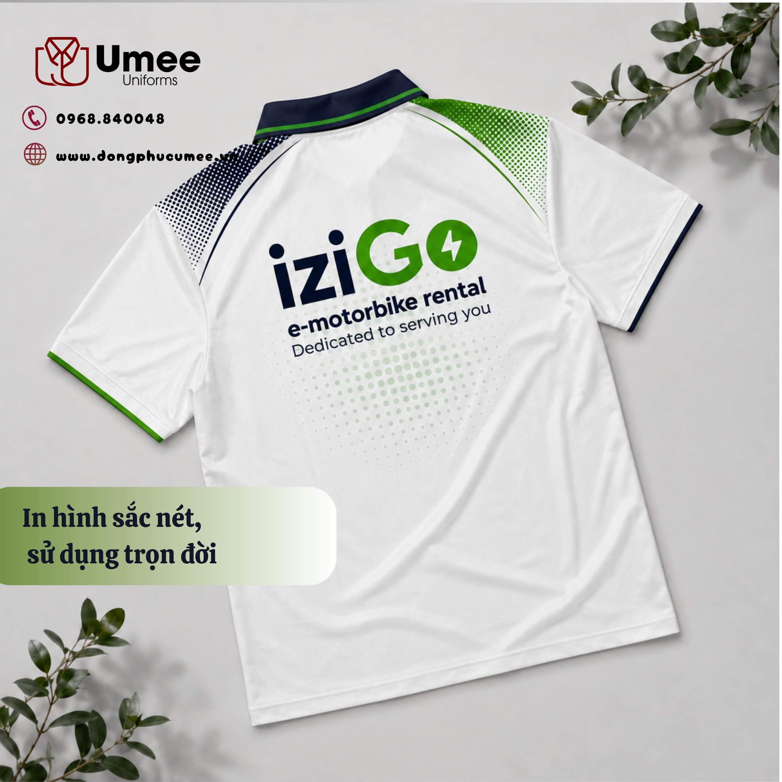 Đồng Phục Áo Polo Doanh Nghiệp Cho Thuê Xe - In Họa Tiết | Umee Uniform