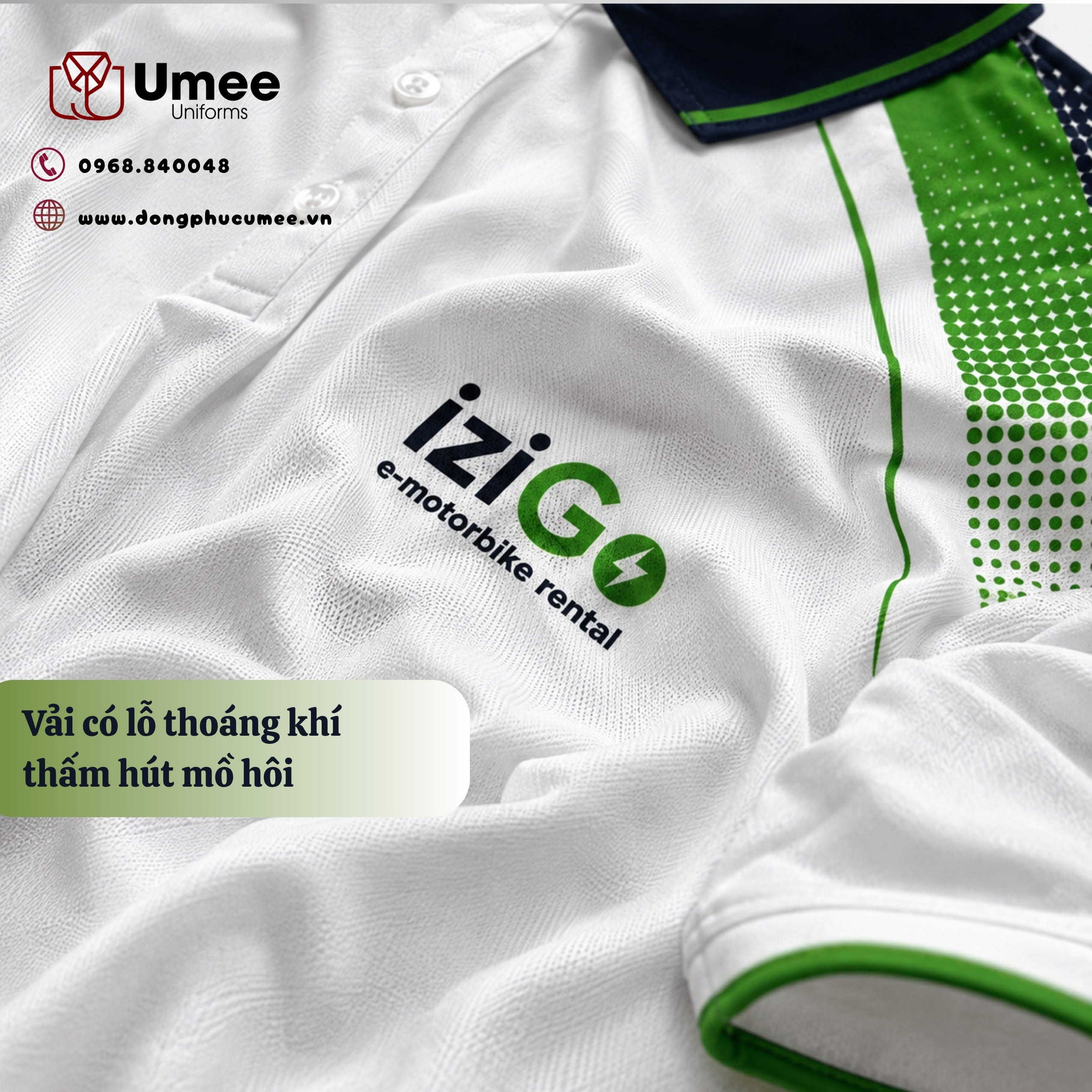 Đồng Phục Áo Polo Doanh Nghiệp Cho Thuê Xe - In Họa Tiết | Umee Uniform