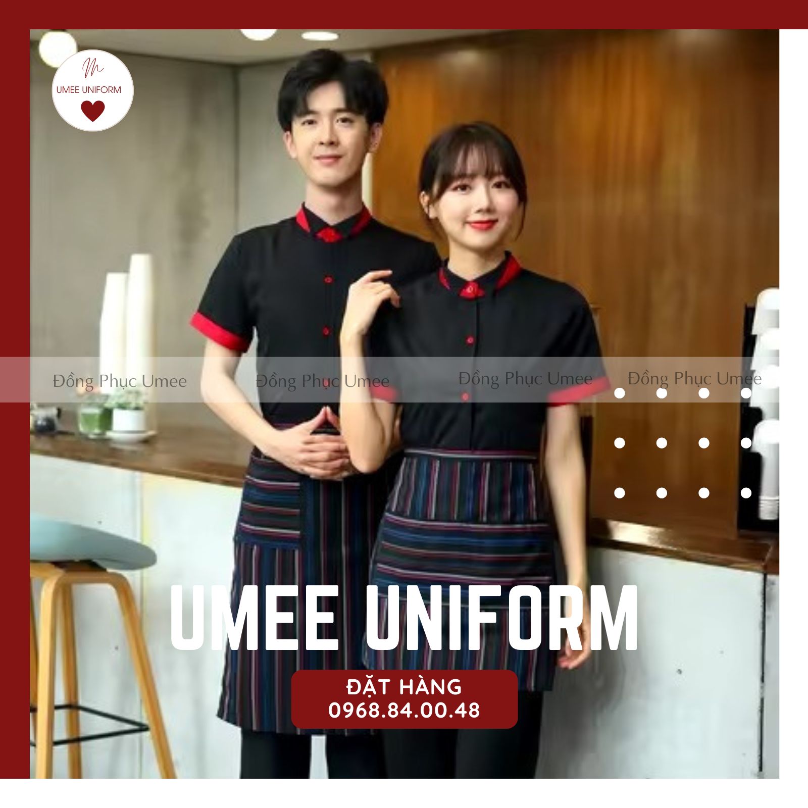 Đồng Phục Coffee Màu Đen 02