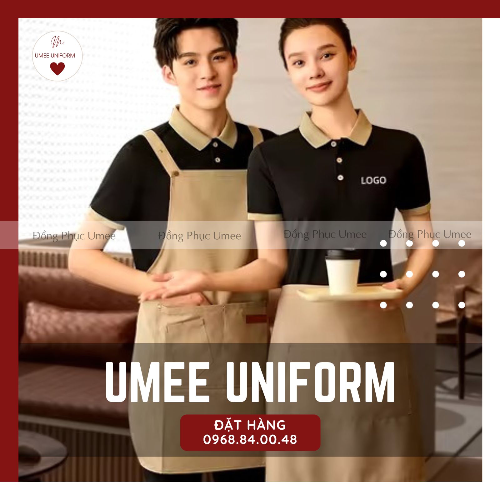 Đồng Phục Coffee Màu Đen 02