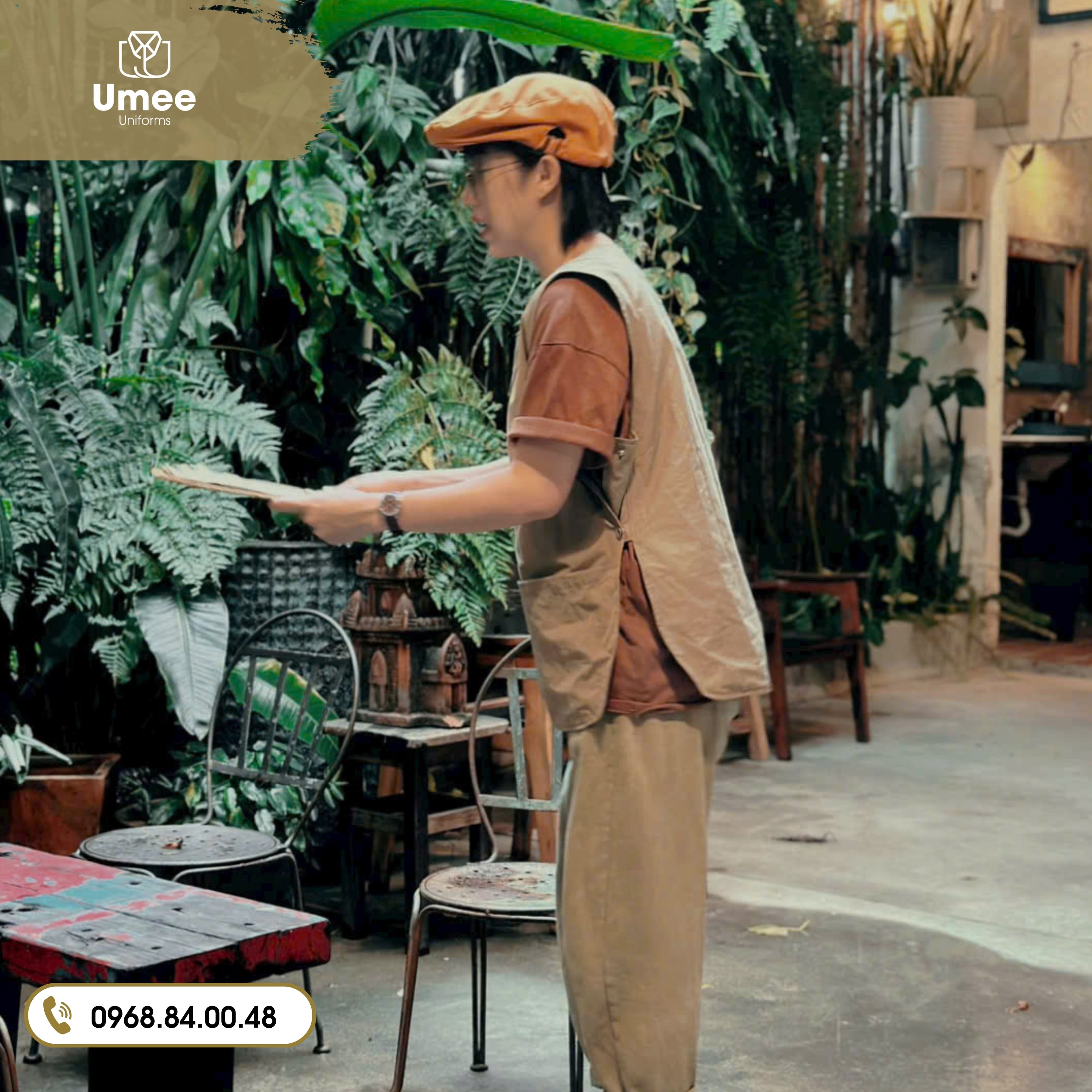 Đồng phục cafe tạp dề yếm phong cách vintage | Thiết kế và sản xuất theo yêu cầu – Umee Uniforms