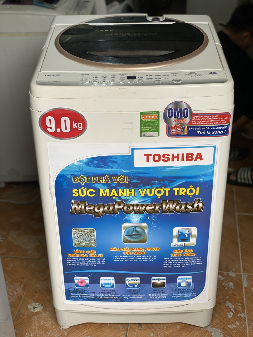 MÁY GIẶT TOSHIBA 9KG 85%