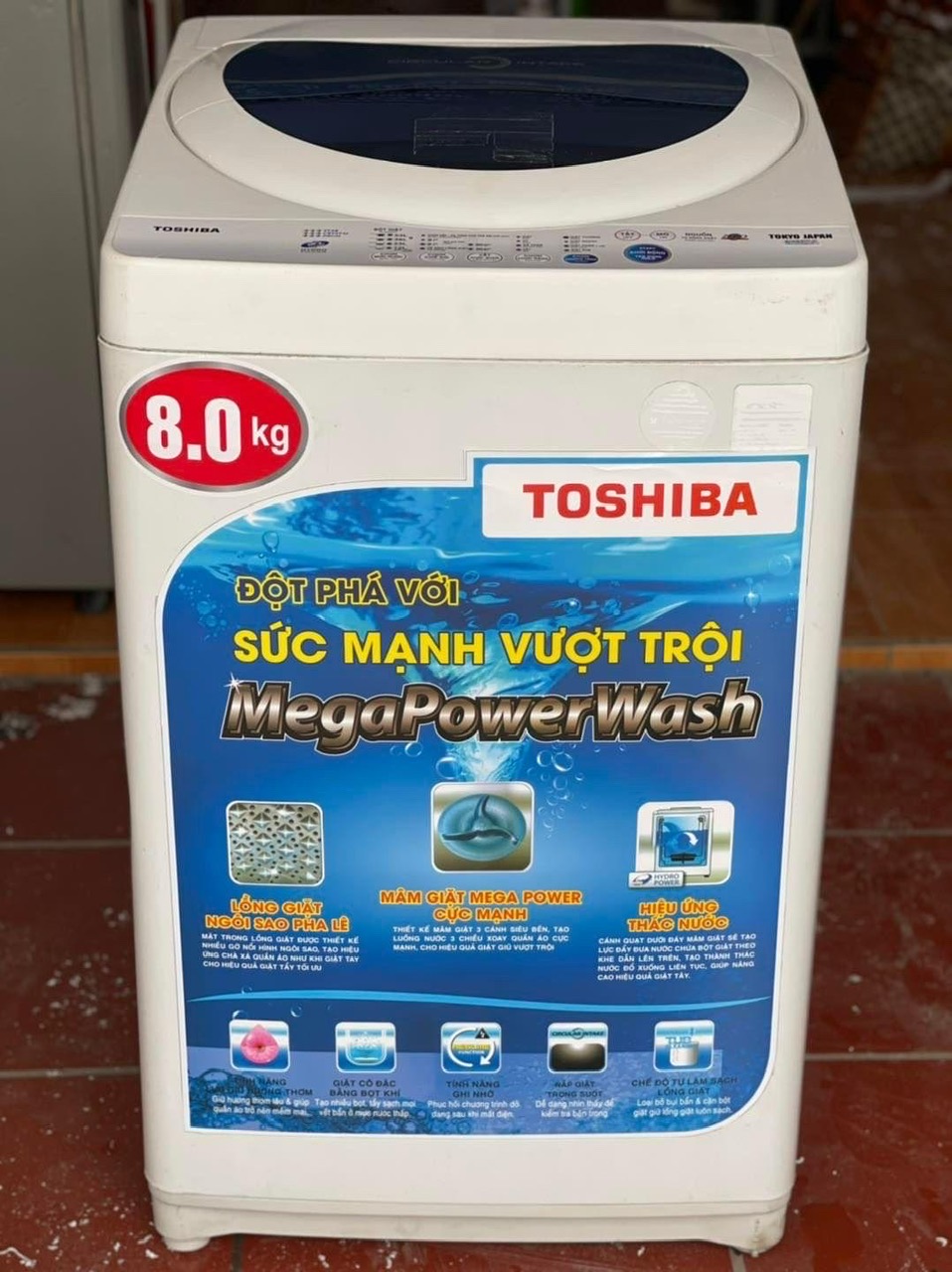 MÁY GIẶT TOSHIBA LỒNG ĐỨNG 8KG
