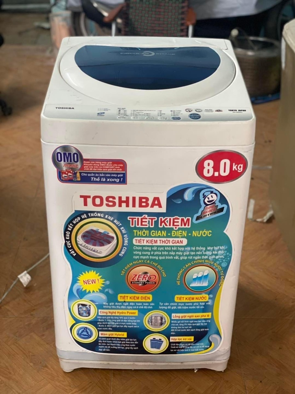 MÁY GIẶT TOSHIBA LỒNG ĐỨNG 8KG