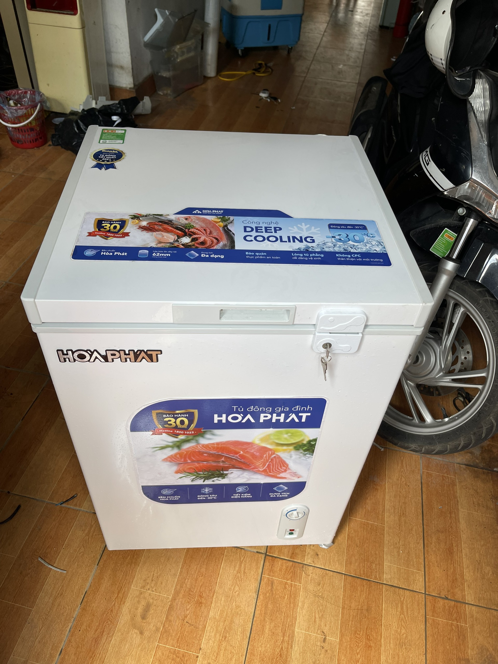 TỦ ĐÔNG MINI 100L HÒA PHÁT MỚI 95%
